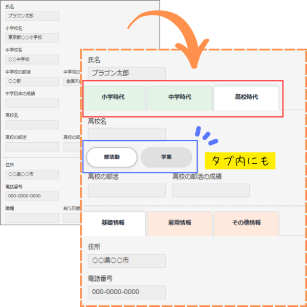 タブ表示プラグイン（階層タブ・複数タブ対応）
